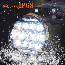 送料無料.. ハーレーダビッドソン CREEチップ LED 7インチ 75W ヘッドライト ブラケット Hi.Low.DRL.ウインカー 6500K HL-J-MS-HL75A 新品_画像4