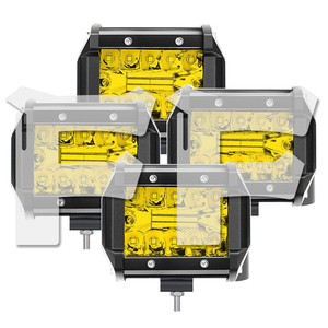 LED ワークライト イエロー 4インチ 作業灯 投光器 前照灯 車幅灯 照明 新品 車幅灯 12V~24V兼用 SM60W-3K 60W トラック 4個