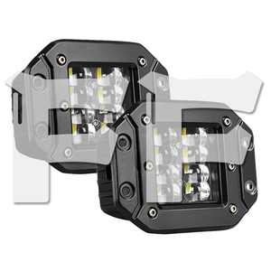 送料無料.. 5インチ 埋込式 24W SUV 4x4 UTV ボートカー LED オフロードライト ドライビングライト 6500K 12V/24V兼用 QRS24W 2個 新品