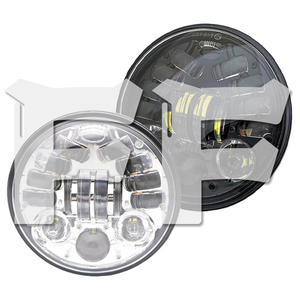 ハーレーダビッドソン 5.75インチ LED ヘッドライト オートバイ レトロウインカー 色選択：ブラック・シルバー MS-6088-RL 新品