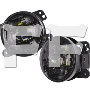 送料無料.. 新発売 For Jeep Wrangler JK JKU ダッジ 4インチ LED フォグランプ フォグライト ホワイト 30W MS-FG30J 新品