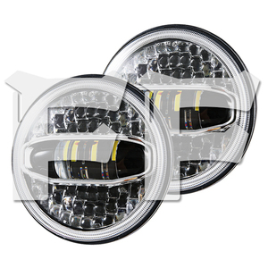 送料無料.. ラングラー 7インチ LED ヘッドライト プロジェクターレンズ Hi.Low.DRL.ウインカー JK LJ TJ CJ ハマー H1 H2 MS-1088WY 新品