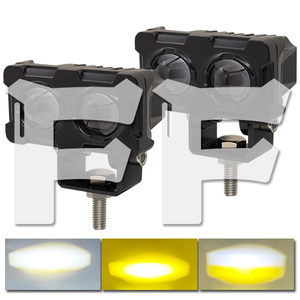 3モードタイプ LED ワークライト 100W ヘッドライト フォグランプ ホワイト イエロー 作業灯 新品 オートバイ MTSM100W 2個