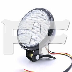 5インチ オートバイ LED ヘッドライト ホワイト ホンダ カワサキ ヤマハ スズキ BMW ハーレー (ブラック) FG-L 新品