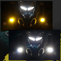 送料無料.. 30W バイク LEDライト SUV ATV UTV イエロー・ホワイト切替 12V~24V 作業灯 投光器 新品 CREEチップ 超高品質 MT12D-100W 2個_画像9