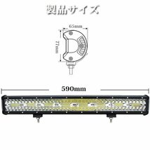 23インチ LED ワークライト 作業灯 480W 6500K ホワイト 照明 トラック SUV ボート 建設機械 12V/24V兼用 SM480W 2個 新品_画像6