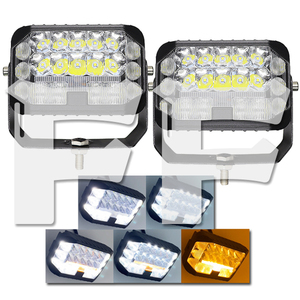 三面発光 広角 5モードタイプ 5インチ LED ワークライト 作業灯 投光器 新品 トラック ホワイト イエロー 12V-24V 3M-81W 2個
