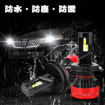 送料無料.. H4 Hi.Low切替式 55W F5 LED ヘッドライト 6500K ハイ/ロー G-XPチップ 新車検対応 20000LM キャンセラー F5-H4 2個 新品_画像9