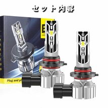 HB3 40W LED ヘッドライト フォグランプ ファンレス CSPチップ 光軸調整可能 6500K 8000LM 新車検対応 E2-HB3 2個 新品_画像10