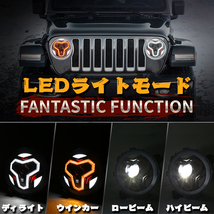 送料無料.. 9インチ Jeep Wrangler JL JLU Gladiator JT 2018~2022 LED ヘッドライト Hi.Low.DRL.ウインカー ホワイト 2個 OL-21JLH01 新品_画像3