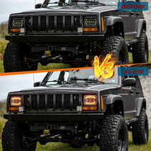 5x7 7x6 LEDヘッドライト HI.Low.DRL.ウィンカー トヨタ H6054 Jeep ラングラー YJ XJ MJ GMC フォード OL-2073S 新品_画像6