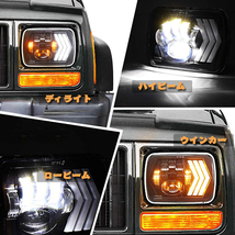 5x7 7x6 LEDヘッドライト HI.Low.DRL.ウィンカー トヨタ H6054 Jeep ラングラー YJ XJ MJ GMC フォード OL-J1955S 新品_画像4