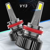 送料無料.. H8 H11 H16 LED ヘッドライト フォグランプ 9000LM 45W 新車検対応 LMPチップ 6500K ホワイト HIDからLED化 高品質 V13-H8 2個_画像2