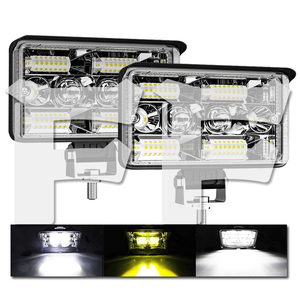3モードタイプ LED ワークライト 4インチ 130W 作業灯 新品 前照灯 トラック ホワイト イエロー 黄白 12V~24V T4C-130W 2個