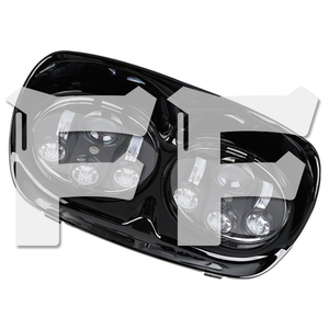 5.75インチ ハーレーダビッドソン ロードグライド LED ヘッドライト デュアルキット ブラック パーツ オートバイ MS-G2001B ブラック 新品