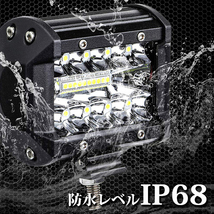 送料無料.. LED ワークライト 4インチ 作業灯 投光器 前照灯 車幅灯 新品 補助灯 12V~24V兼用 SM60W-6K 60W 6500K ホワイト トラック 4個_画像3