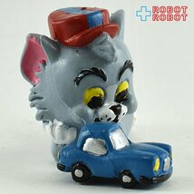 トム＆ジェリー・キッズ PVCフィギュア トム・キャット 1992 コミックスペイン社 Comics Spain TOM & JERRY KIDS Tom Cat with Toy Car_画像2