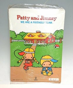 ◇昭和レトロ 当時物 パティ アンド ジミー Patty and Jimmy 1977 下敷き 未使用 サンリオ レトロ文具