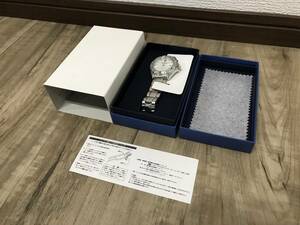  unused goods [ Seiko ×ja Ian tsu] Alba YT57-0C20ja Ian tsu model self-winding watch reverse side ske Date silver men's wristwatch 2