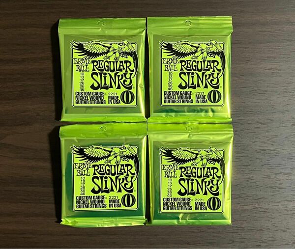 ERNIE BALL アーニーボール Regular SLINKY 2221 10-46 エレキギター弦 4セット 送料無料