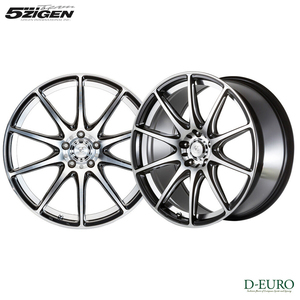 送料無料 ゴジゲン D-EURO SPORT 7J-17 +45 5H-100 (17インチ) 5H100 7J+45【1本単品 新品】