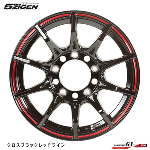 送料無料 ゴジゲン BLACK-MAN G・I 7J-17 +35 5H-114.3 (17インチ) 5H114.3 7J+35【4本セット 新品】