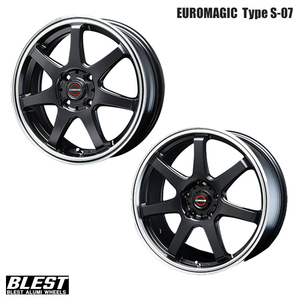 送料無料 ブレスト EUROMAGIC Type S-07 7.5J-17 +33 5H-114.3 (17インチ) 5H114.3 7.5J+33【1本単品 新品】