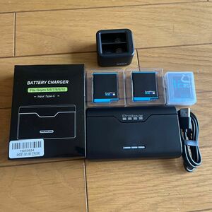 GoPro バッテリーチャージャー+バッテリー3つ