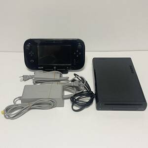 簡易動作確認済 Wii U 本体＋ゲームパッド 各種ケーブル付き 任天堂 Nintendo WUP-010 WUP101 黒 ブラック ゲーム機 SW222