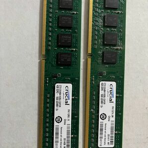 動作品　crucial PC3-12800U 4GB 2枚 8GB DDR3 1600 メモリー　即時支払いできる方限定特価品
