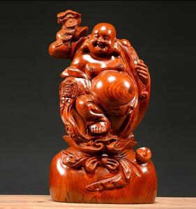  tree carving .. Buddhist image. ornament height 19CM