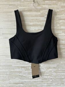 L」NIKEナイキ Padded Corset ライトサポート スポーツブラ 黒