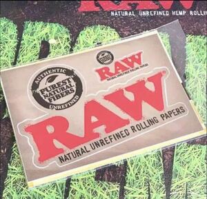 ◆送料無料◆新品　RAW 正規品　ロゴステッカー　シール　防水ステッカー　手巻きタバコ