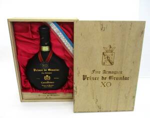 【5-203】未開栓 Prince de Granlar XO Fine Armagnac 古酒 ブランデー 700ml 40% 木箱入り　