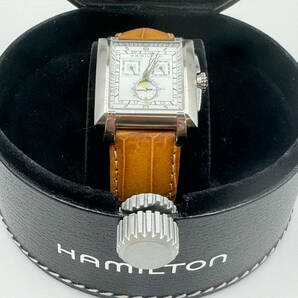 ◆ハミルトン HAMILTONトレント ムーンフェイズ メンズ腕時計 稼働品 クオーツ 箱付◆の画像2