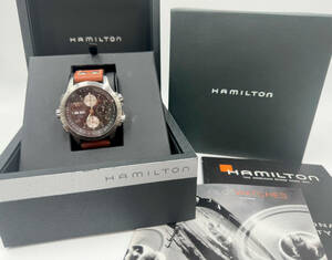 ◆ハミルトン HAMILTON X-WIND AUTO CHRONO カーキ アビエーション エックスウインド不動 箱付◆