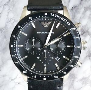 EMPORIO ARMANI エンポリオアルマーニ　腕時計　クロノグラフ　美品　箱付き　プレゼント