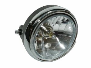 ブラック ヘッドライト 180パイ ガラス HeadLight Clear lens 送料込 67-1797 ZRX400 ゼファー JADE バリオス CB750F 