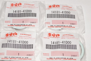 スズキ純正部品 14181-41D00 マフラーガスケット 31x39 4個セット Muffler gasket Genuine parts 送料込 4X-5049 アドレスV100 アドレス110