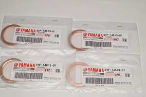 ヤマハ純正部品 3YF-14613-01 マフラーガスケット 32x42 4個セット Muffler gasket Genuine parts 送料込 4X-5034 YZF-R15 グランドマジェ 