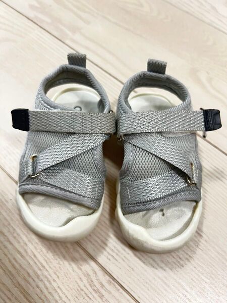 ベビー メッシュ サンダル グレー 14cm