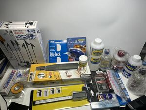 模型用工具詰め合わせ　ペンサンダー　溶剤　スジボリ工具等