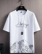 LRM994★上下セットカジュアルスポーツウェアメンズ tシャツハーフパンツ 半袖通気快適部屋着ルームウエア_画像3