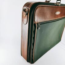 【大容量】 Samsonite サムソナイト ハンドバッグ 仕事鞄 グリーン系 書類鞄 メンズ ヴィンテージ ハンド トート 鞄 ブリーフケース_画像4
