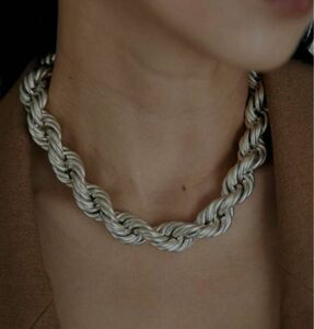 【未使用】SCREW CIRCLE NECKLACE シルバー