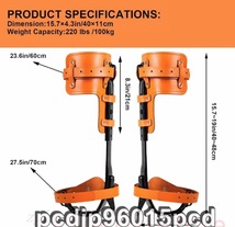 木登りツール調節可能なストラップロープ 木登り靴滑り止めペダル 落下防止 最大積載量約220ポンド 登山用 庭木 木登り 観察 登山などに適_画像7