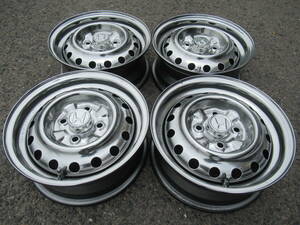  Nissan original * steel wheel iron chin 13 inch plating 5J+40 100 4H 60φ Honda original cap Acty Vamos N van N one and so on *