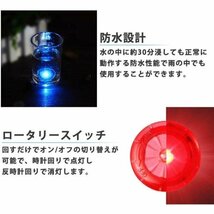 カラビナライト LED 2個セット コンパクト ペット 防水 ペットライト 目印 夜間 事故防止 【ブルー】_画像4