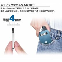 スマホスタンド スティック型 コンパクト 薄型 スリム 小型 折りたたみ アルミ合金 角度調整 【グレー】_画像4