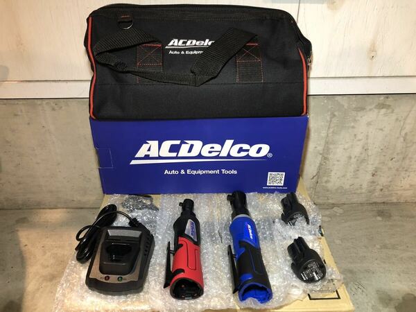 送料無料　未使用品　ACDelco 充電式 電動ラチェットレンチセット 1/4 3/8